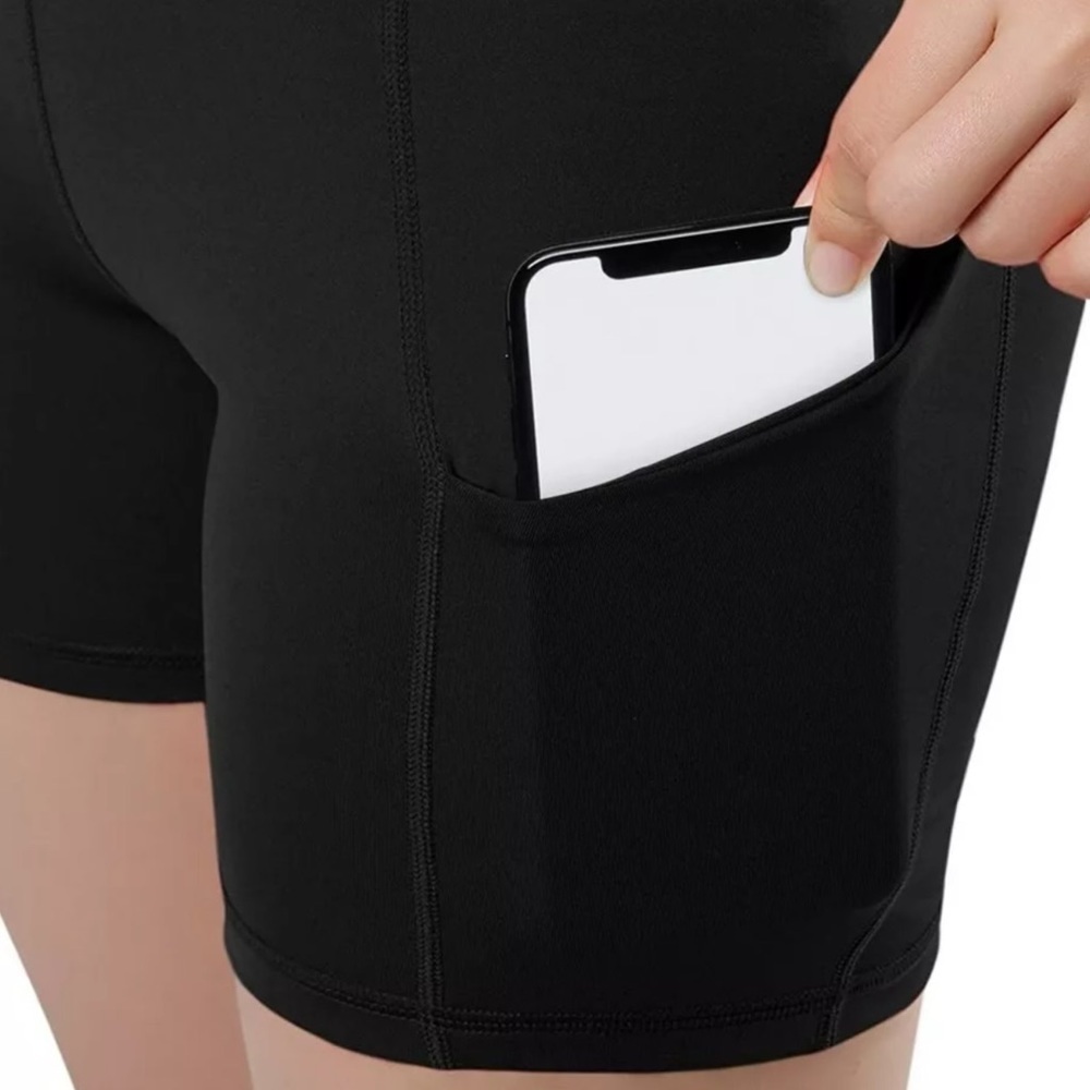 LOVESOFT • Workout Cycling Running Tights Yoga Shorts with Side Pockets - Picture 5 of 8